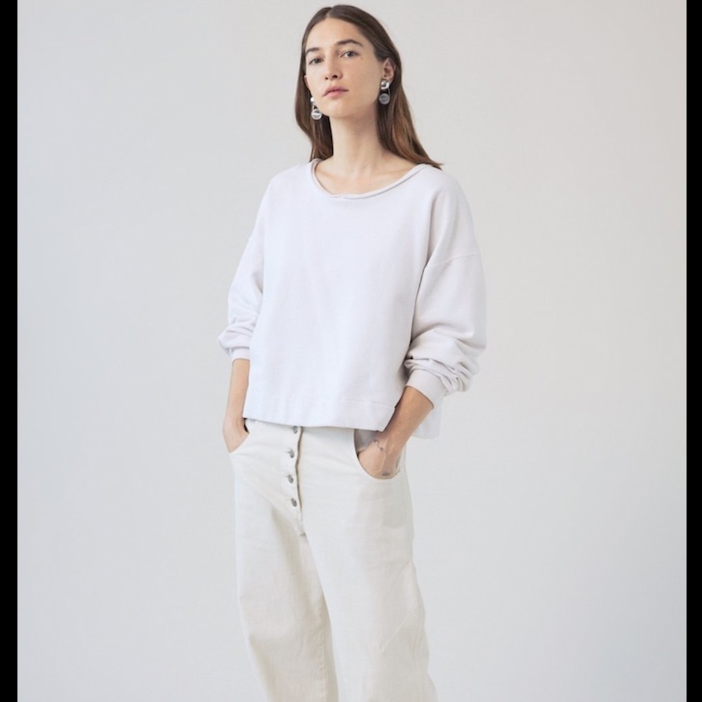 Rachel Comey Pale Lavender Cropped Sweatshirt